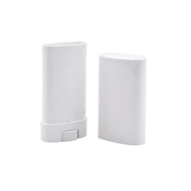 Taşınabilir DIY 15ml Plastik Boş Şişe Oval Deodorant Çubuk Kapları Temiz Beyaz Moda Dudak Balsamı Ruj Tüpleri Ifsgt
