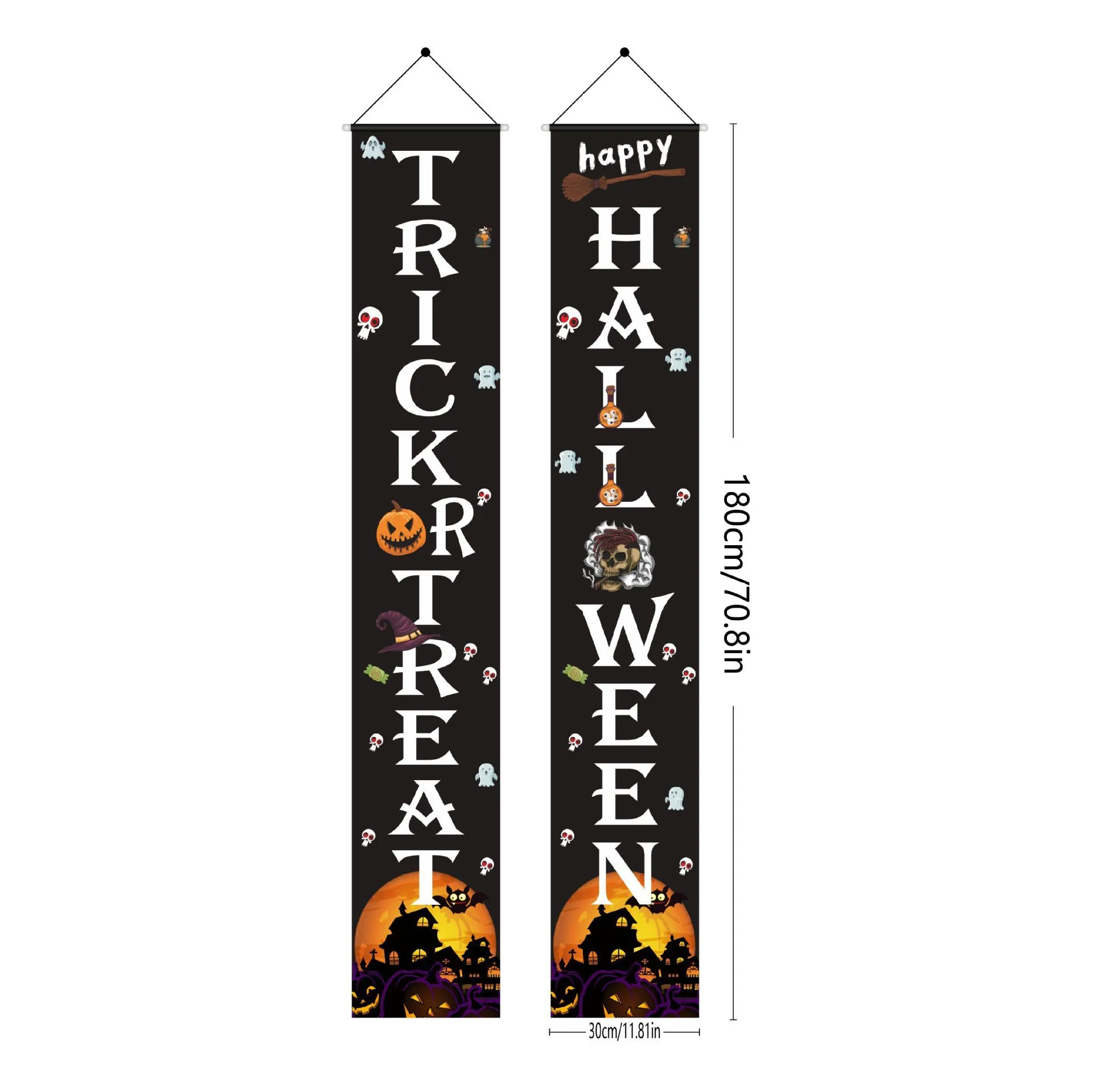 Happy Halloween Banner Mit Kürbis-Motiv – Deko Für Party, Wohnzimmer & Garten