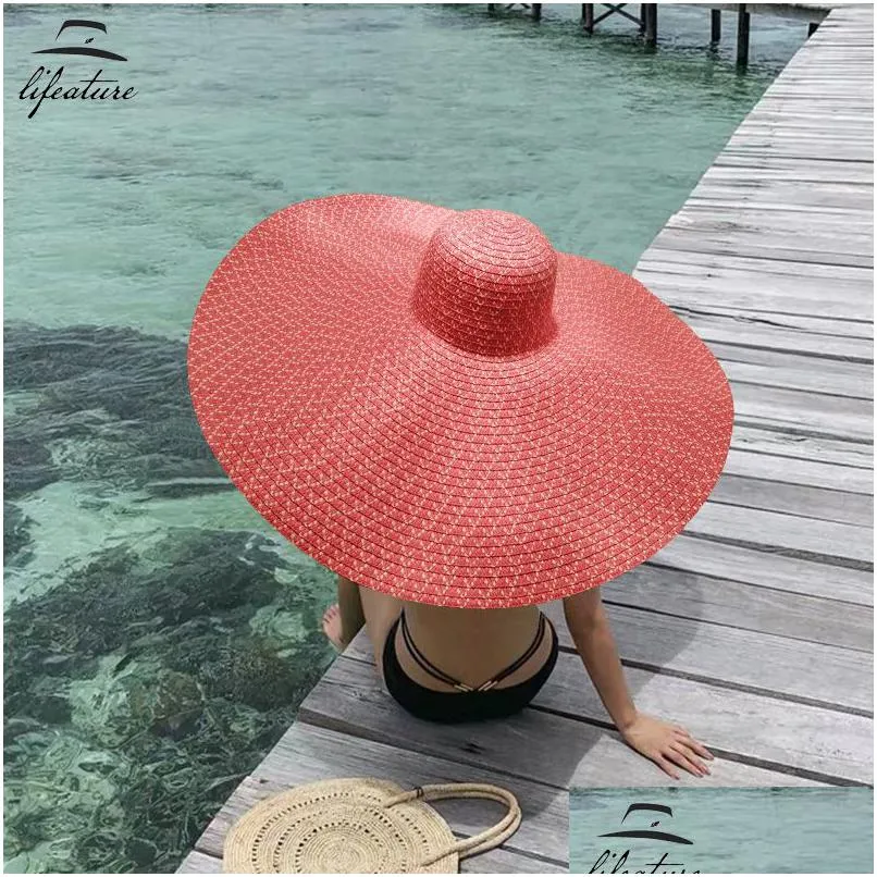 Haaraccessoires 70 Cm Diameter Grote Brede Rand St Hoed Dames Strandhoeden Grote Dames Zomer 2021 Uv-bescherming Opvouwbare Zonnescherm Cap D Dhahn