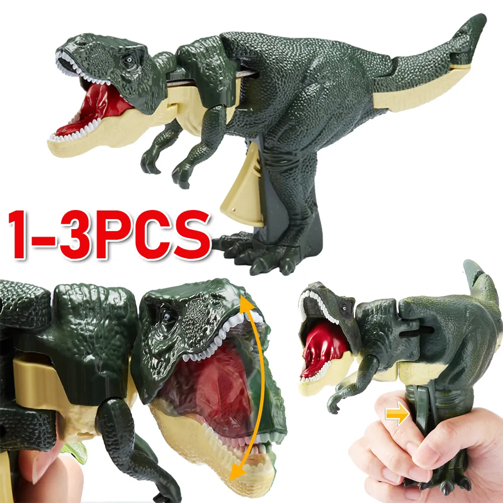 Aktionsspielfiguren 1-3PCS Kinder Dekompressions-Dinosaurierspielzeug Kreative Teleskop-Frühlingsschaukel Dinosaurier-Zappelspielzeug Weihnachtsgeschenke für Kinder 230912