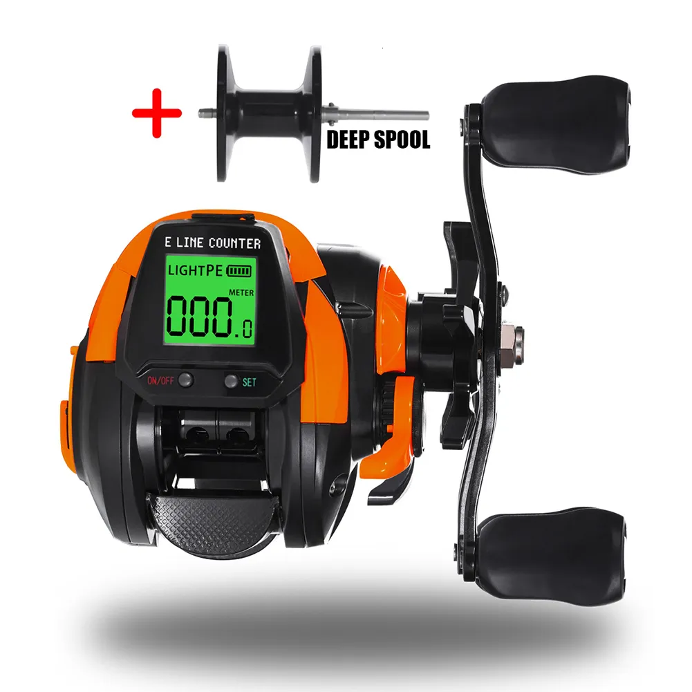 Digital Fly Fishing Reel 2 Baitcasting With Black And Orange