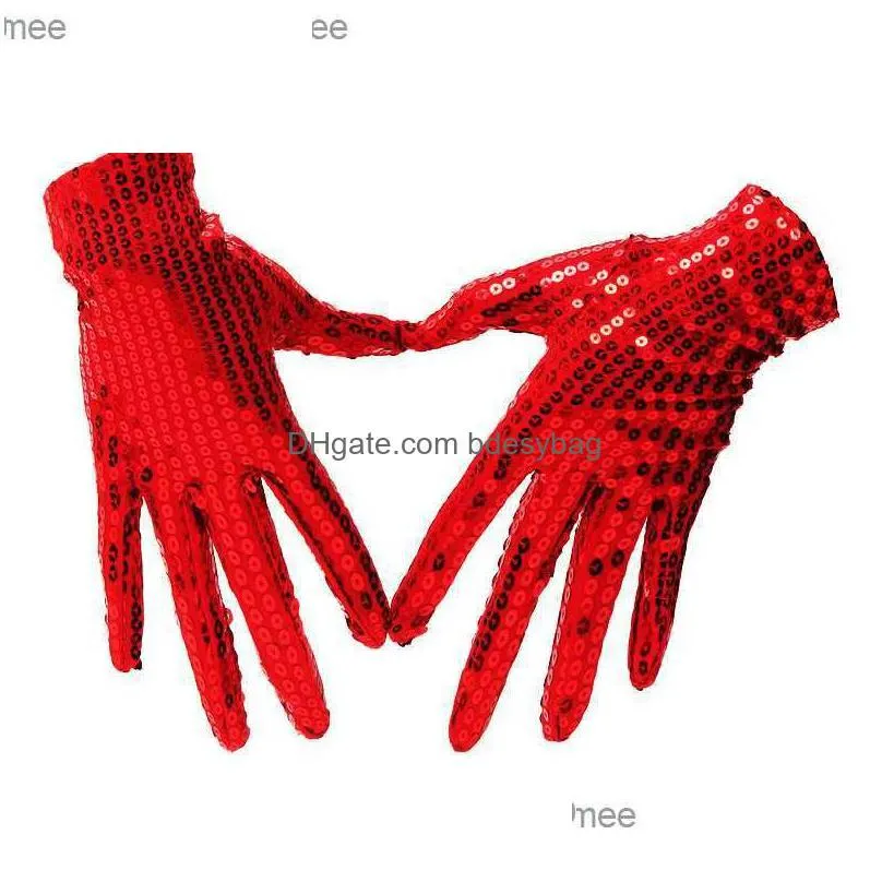 fashion boys and girls men`s sequin hats bow gloves birthday party hats jazz dance performances props costumes wedding decorations