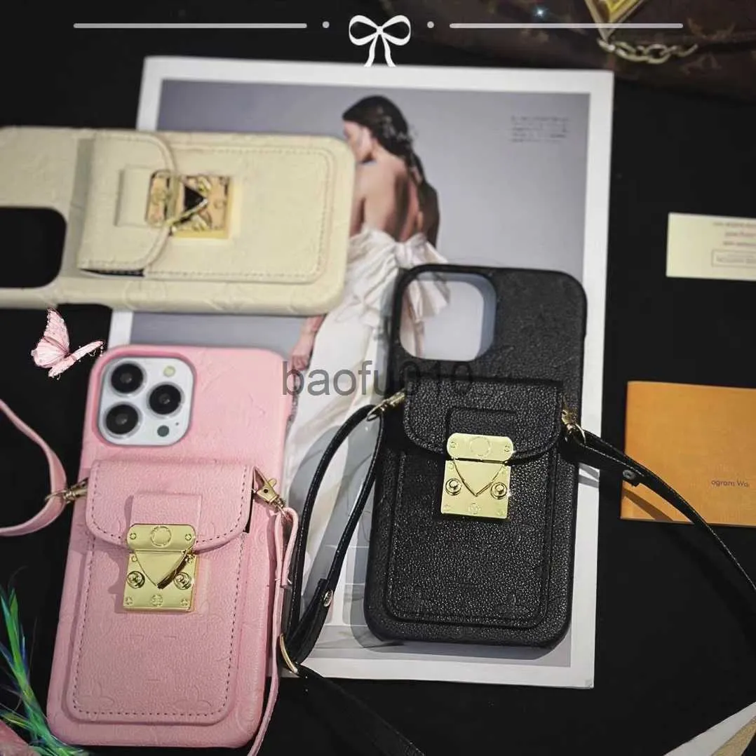 Cell Phone Cases Beautiful Designer Crossbody LU Phone Cases iPhone 15 14 13 12 11 Pro Max 14promax 13pro 12pro Luxury Card Wallet Purse with Box Packing Mix Orders Drop
