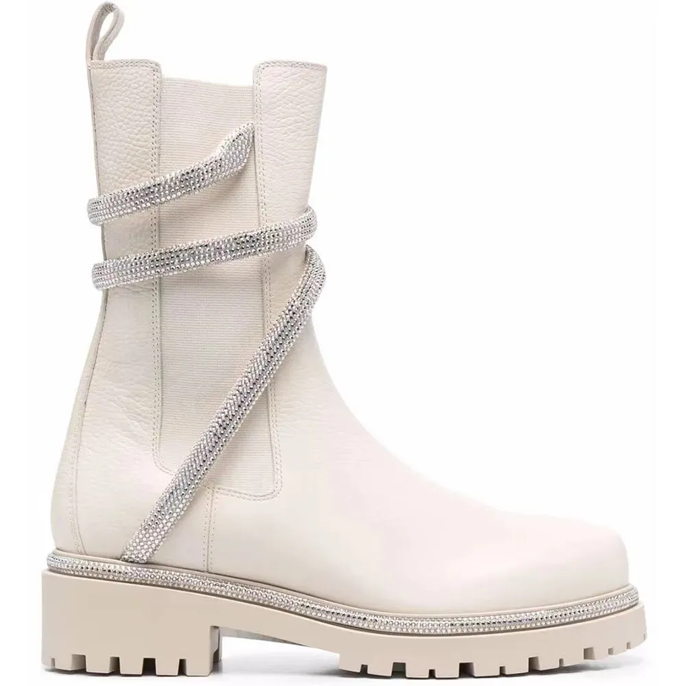 Luxury Rhinestone Western Wear Snake Strass Wraparound Chunky Half