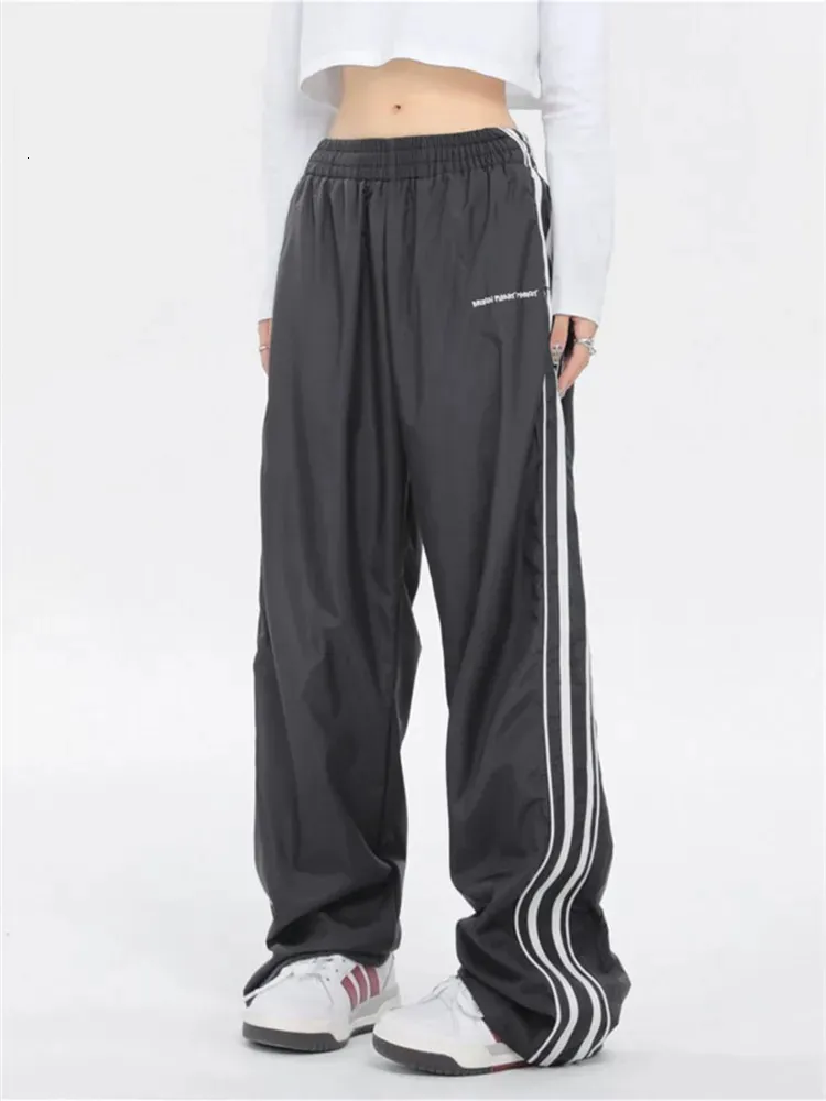 Pantaloni da donna a due pezzi y2k pantaloni da joggers streetwear da donna casual oversize largo pantaloni pantaloni tende