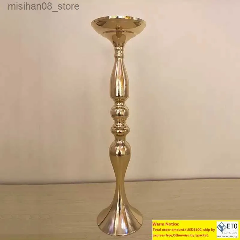 Vases Candle Holders Flower Vase Candlestick Table Centerpieces Flower Rack Road Lead Wedding Decoration DHL Fedex Fast Shipping Q230912