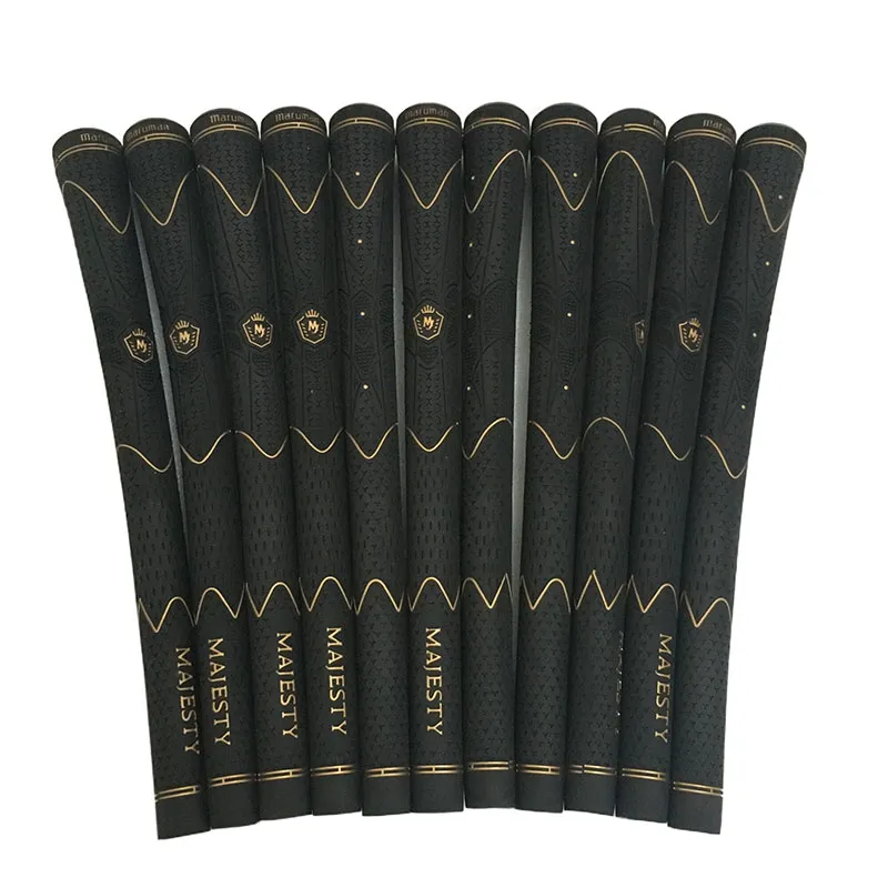 Nieuwe Majesteit Golf grips Hoge kwaliteit carbon garen Golf irons grips zwarte kleuren in keuze 9 stks/partij Golfclubs grips Gratis verzending