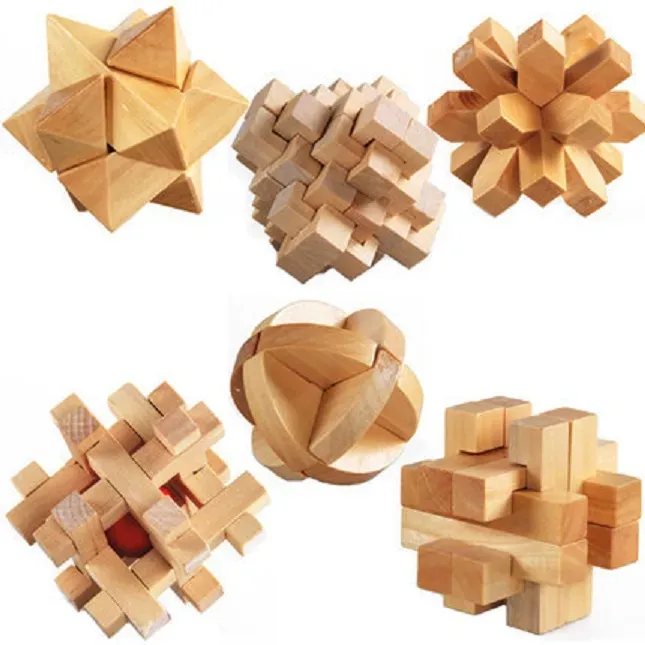 DHgate.com:2024 Wooden Kongming Lock Puzzle - 3D IQ Test Brain Teaser ...