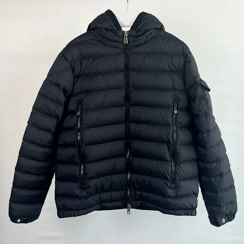 Veste en duvet pour hommes de styliste, col montant, veste d'hiver pour femmes, veste légère à capuche, couleur unie, fermeture éclair, style 03