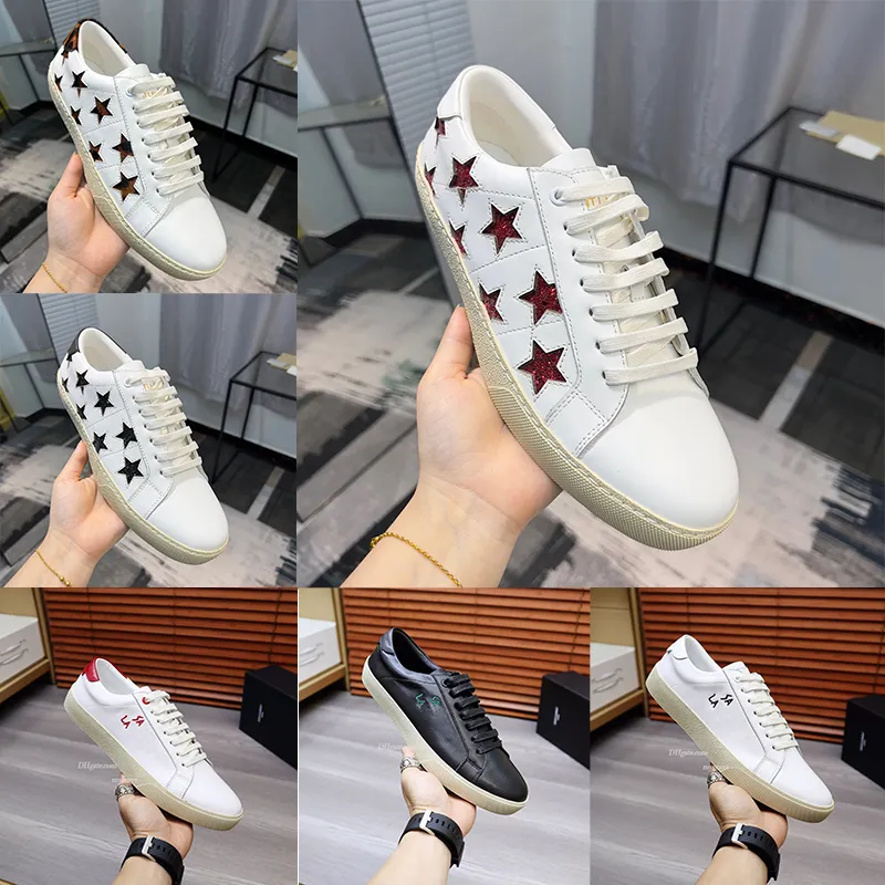 Designers Luxury Brand California Series Casual White Shoes Women Män Fempunktsstjärna Design Leather Cowhide Material Fashion Trend Trainers Sneakers