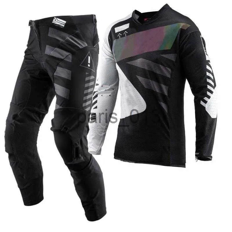 Andra kläder Motorcykelkläder 2022 Leat 5.5 Motocross and Pants MX Gear Set Combo Green Motor Cykelkläder utanför Road Racing Suit X0912