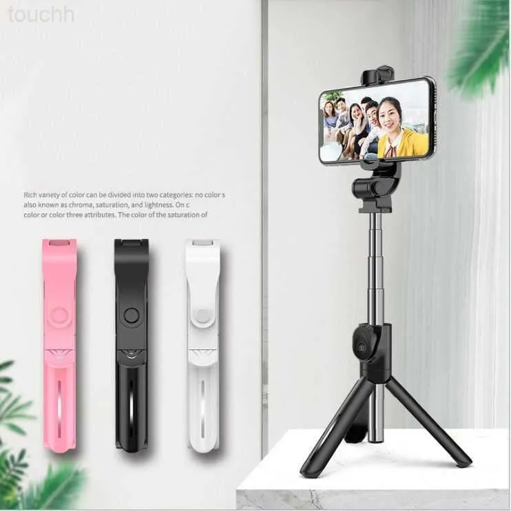 Selfie Monopods Bluetooth Selfie Monopods Opvouwbare Selfie Stick met zaklamp en afstandsbediening voor mobiel L230912