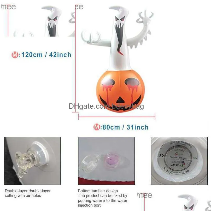 other festive party supplies halloween decoration inflatable ghost pumpkin outdoor terror scary props led blow up on for home garden 220922