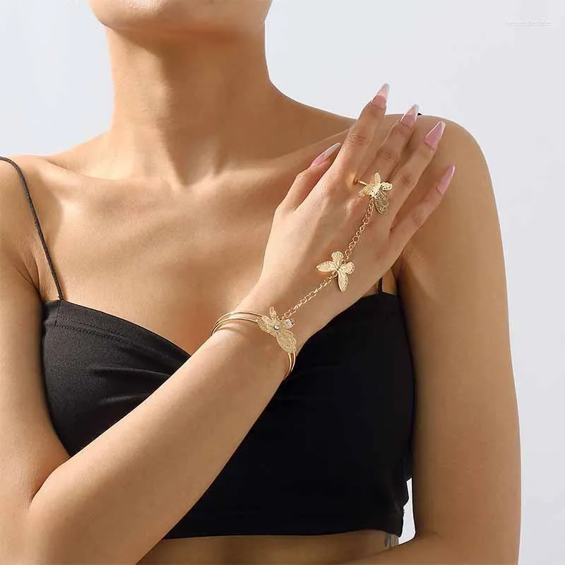 Link bransoletki jednoczęściowy motylek bransoletki łańcuch bransoletki dla kobiet złoto srebrne poszyjanie mody biżuterii prezent 2023 Style CB201