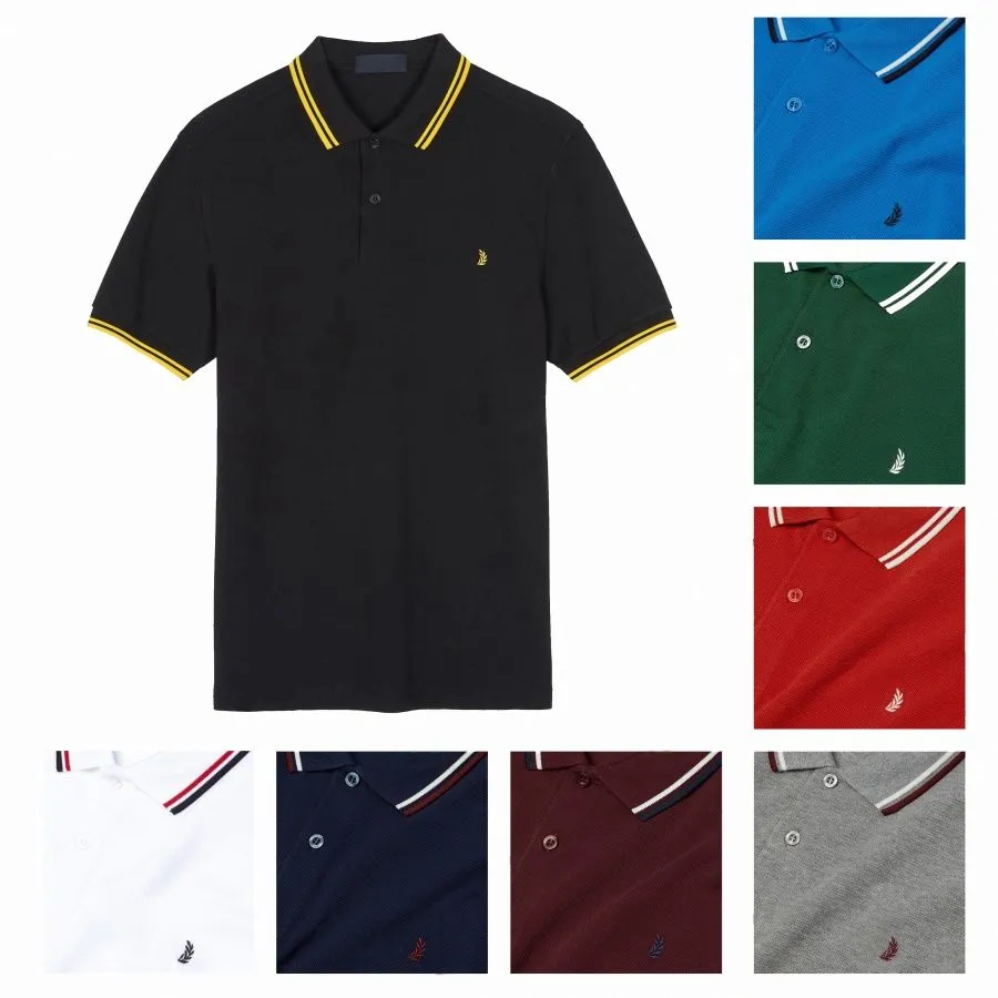 Polo moda uomo T-shirt uomo lusso fred perry polo tee ricamo manica corta moda casual camicia estiva taglia asiatica M-3XL