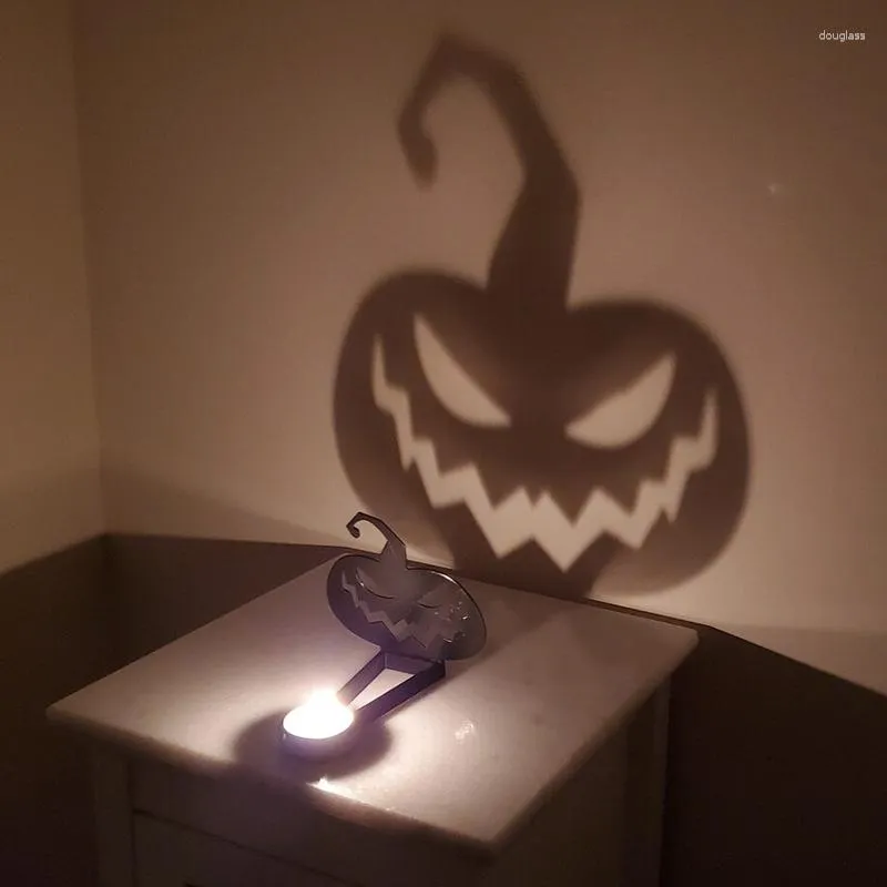 Kerzenhalter Teufel/Kürbis/Kürbis Ritter Metall Kerzenhalter Halloween Dekorative Projektion Home Dekoration Für