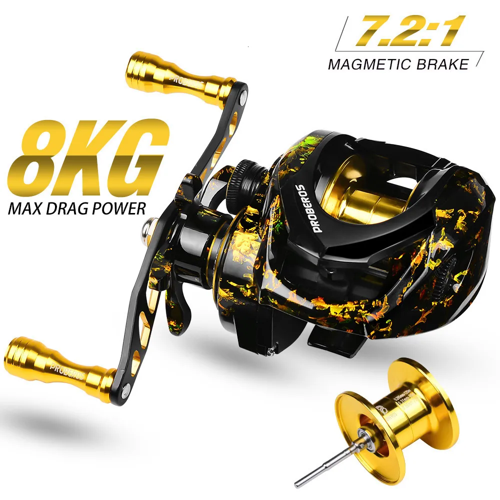 Fly Fishing Reels2 PROBEROS Fishing Scroll Ultra Light Reel 31BB 8kg Drag  Magnetic Break 72 1 Gear Bait Casting Baitcasting Saltwater 230912 From  Hu09, $22.69