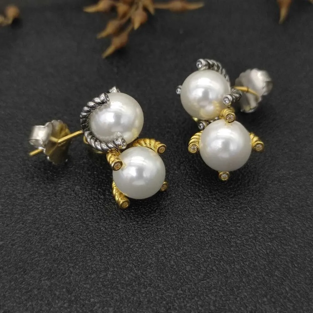 Brincos de designer para mulher Pearl Studs Stud Designer Mulheres elegantes brincos vintage moda jóias acessórios jóias de casamento orecchini incrustada imitação