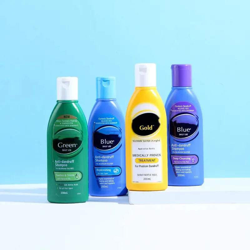 Marken-Shampoo, 200 ml, Behandlung, Linderung, Tiefenreinigung, Auffüllen, Reparatur, Beruhigung, Glanz, Spülung für alle Haartypen, Grün, Gold, Blau
