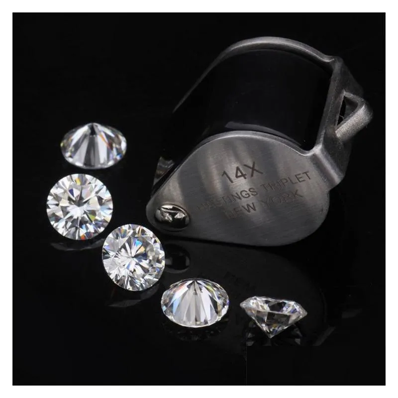 Diamants en vrac de haute qualité très excellente coupe ronde 3-5,5 mm diamant moissanite grand feu pour la fabrication de bijoux 10 pièces par lot Drop Dhgarden Dhvnt