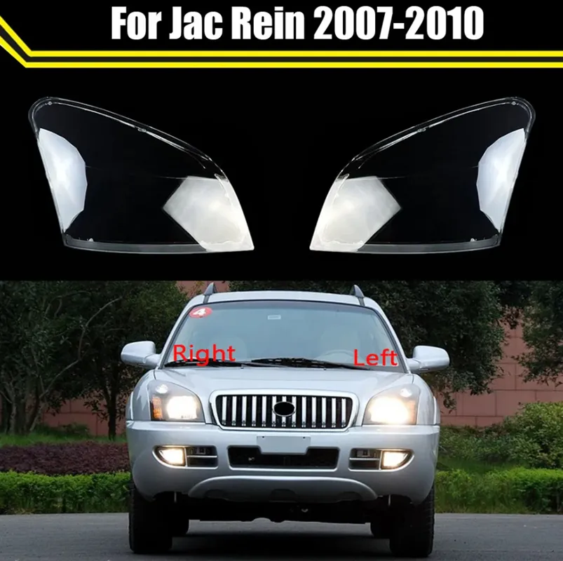 Araba ön far lambası ışık maskeleri Şeffaf abajur konut kasası lambalı lambalı otomatik cam lens kabuğu Jac Rein 2007-2010 için