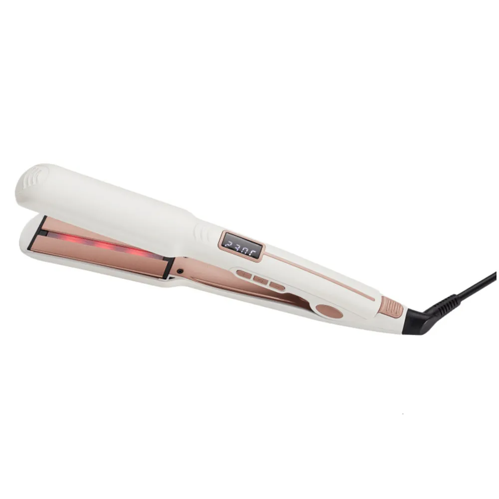 Planchas para el cabello Plancha de pelo infrarroja profesional Cerámica turmalina Plancha rizadora de pelo con pantalla LCD Herramientas de estilismo de salón 230912