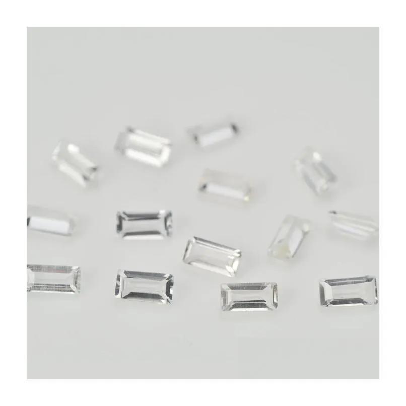 Lose Edelsteine, hochwertiger, 100 % authentischer natürlicher weißer Quarzkristall-Edelstein für die Schmuckherstellung, 7 x 9–10 x 14 mm, Kissenform Dhgarden Dhhwr