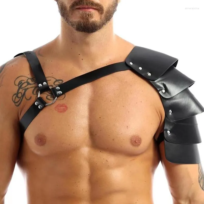 Riemen Homo Lederen Riem Man Borstharnas Met Verstelbare Bandjes Party Punk Rave Gothic Body Bondage Kleding Seksueel