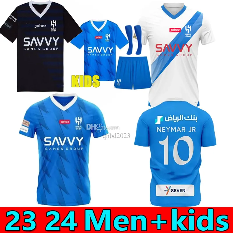 NEYMAR JR 2023 2024 Al Hilal Saudi camisas de futebol 23 24 MALCOM NEVES SERGEJ VIETTO KOULIBALY LGHALO KANNO M.Salah home away men kids camisa de futebol