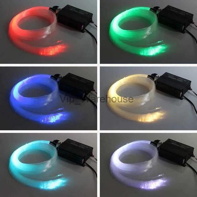 LED-Streifen RGB bunter LED-Kunststoff-Faseroptik-Stern-Decken-Kit Licht-Neonschild 150 Stück 0,75 mm 2 m 16 W RGB-Lichtleiter Lichtermotor 24-Tasten-Fernbedienung HKD230912