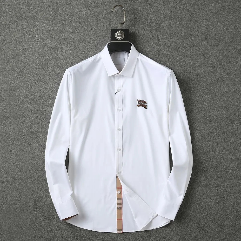 2023 Designer Sukiej koszula Business Casual Shirt Długie rękaw, paski, dekoracyjna luksusowa koszula męska, rozmiar drukowania mody M-3XL