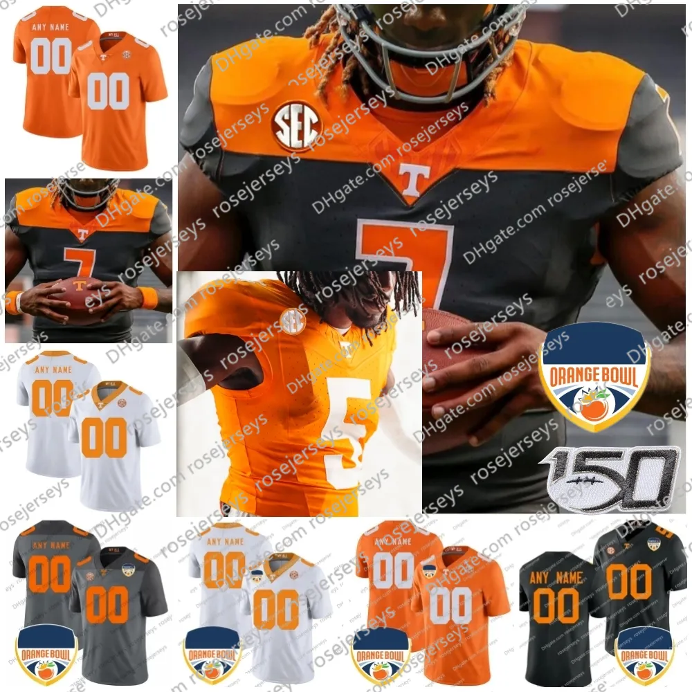 Personalizado Tennessee Volunteers 7 Joe Milton III 2 Jabari Small 0 Jaylen Wright 1 Witten 5 Hooker 7 Holloway 11 Hyatt 14 Berry 16 Manning Black Bowl Vols Jersey