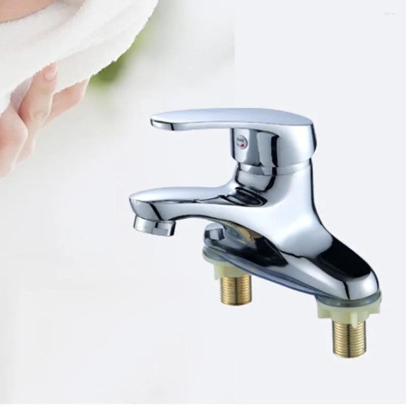 Rubinetti per lavandino del bagno Rubinetto di marca Interruttore valvola acqua 10,5 / 14,1 cm Maniglia per ugello filtro galvanico con nucleo ceramico