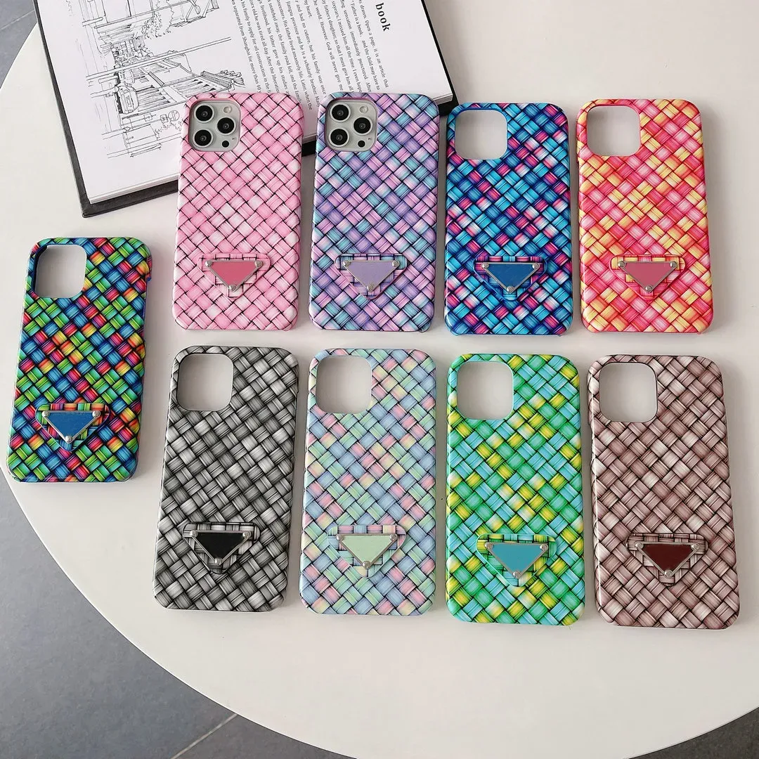 مصمم أزياء الحالات الهواتف الخلوية لـ 13 Mini Pro Max XR XS 7 8 Plus 11 14 iPhone 12 12Pro Colorful Pattern Pattern Case Cyg239122-3