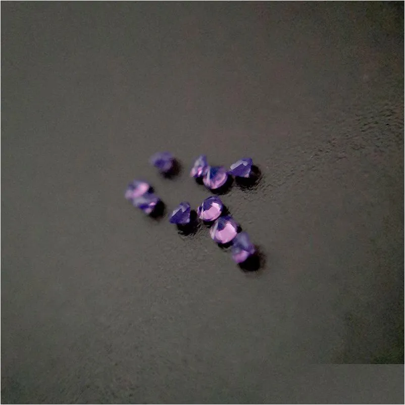 Loose Diamonds 267 Good Quality High Temperature Resistance Nano Gems Facet Round 0.8-2.2Mm Very Dark Opal Purple Blue Synth Dhgarden Dh2Zn