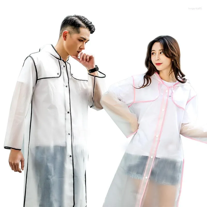 Raincoats Anti Foam Transparen Protective Raincoat Long Body Fashionable Matte Single Adult Vandring Drift One Piece EVA Rain Suit