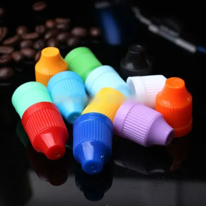 PE Plastic Dropper Bottles 5ml 10ml 15ml 20ml 30ml 50ml With Colorful Childproof Caps Long Thin Tips For E liquid Bottles