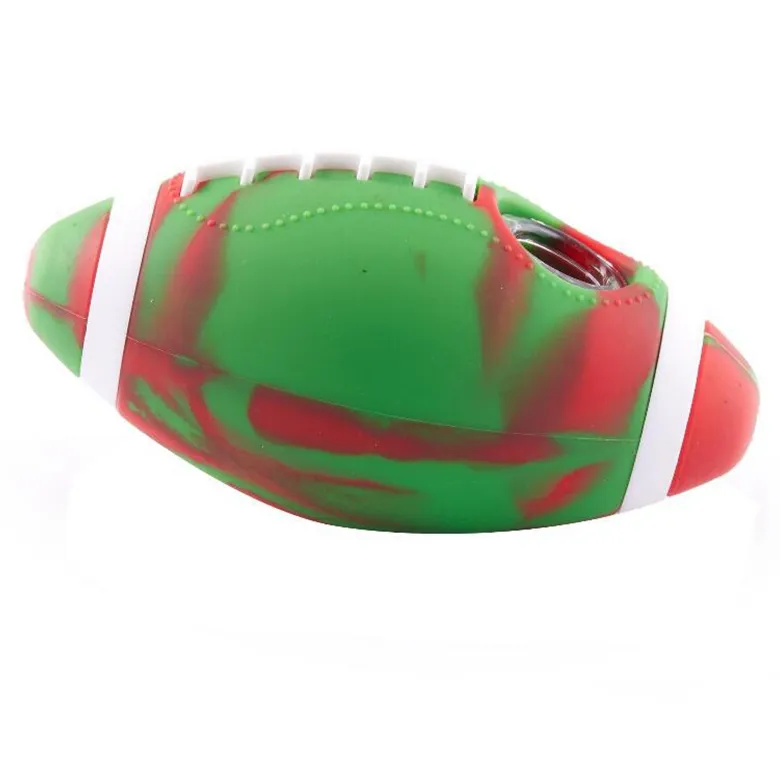 Kolorowy silikonowy Pyrex grube szklane rury rugby w stylu piłki filtru