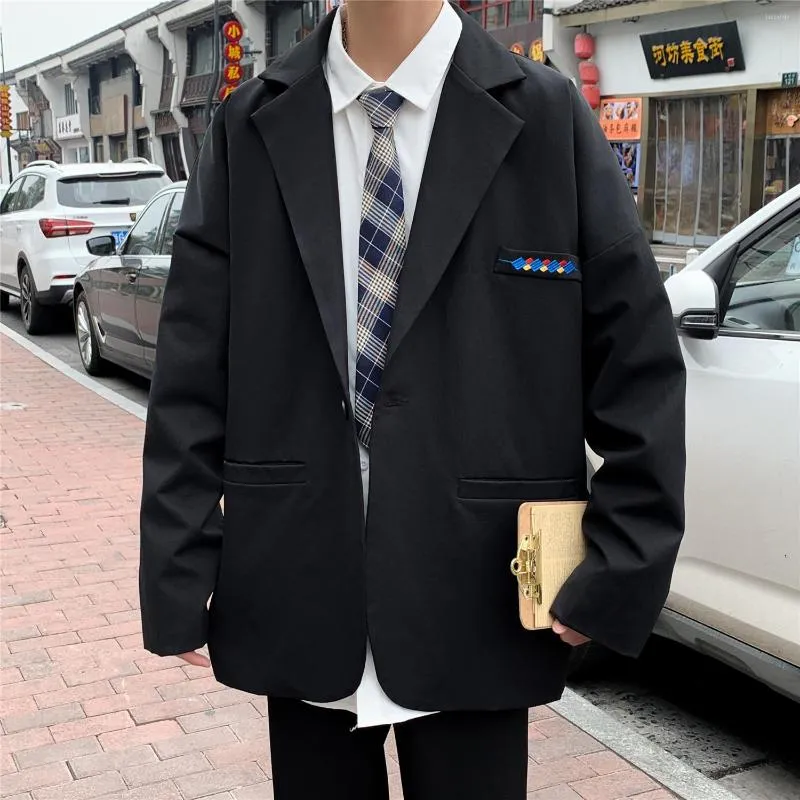 Men's Suits Men All-match Ulzzang Students Ins Handsome Fashion Gentle Stylish Streetwear Cool Male Teens Unisex Cozy Daily