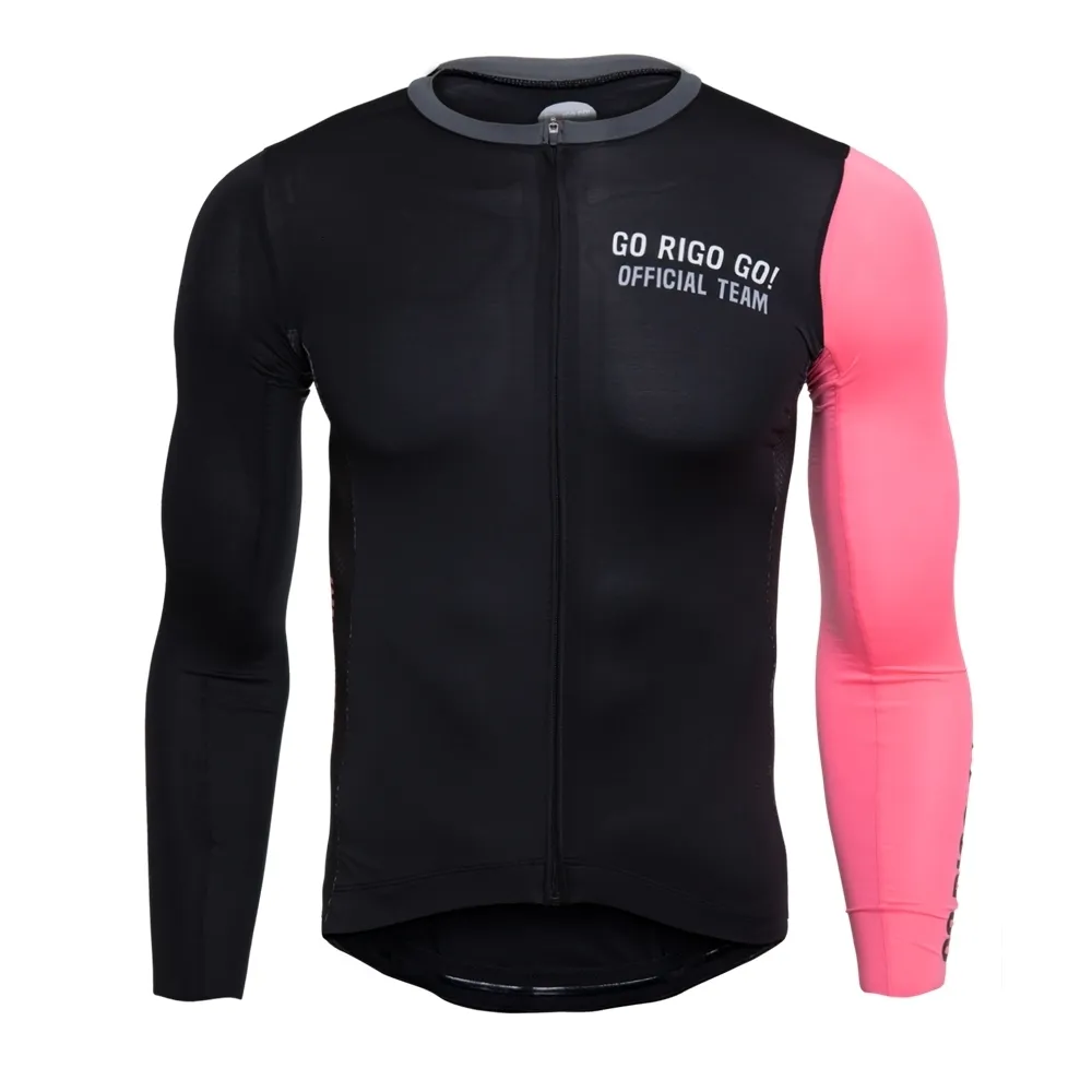 サイクリングシャツのトップスGO RIGO LONG SLEEVES JERSEY TEAM BICYCLE MENS MTB CICLISMO SPRIND and autumn Sun Protection Clothing230911