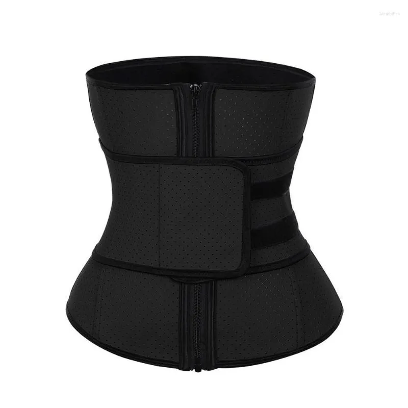 Women's Shapers Plus Size Corset Waist Trainer Latex Cincher Abdominal Belt Zipper High Compression Underbust Body Shaper Fajas S-3XL