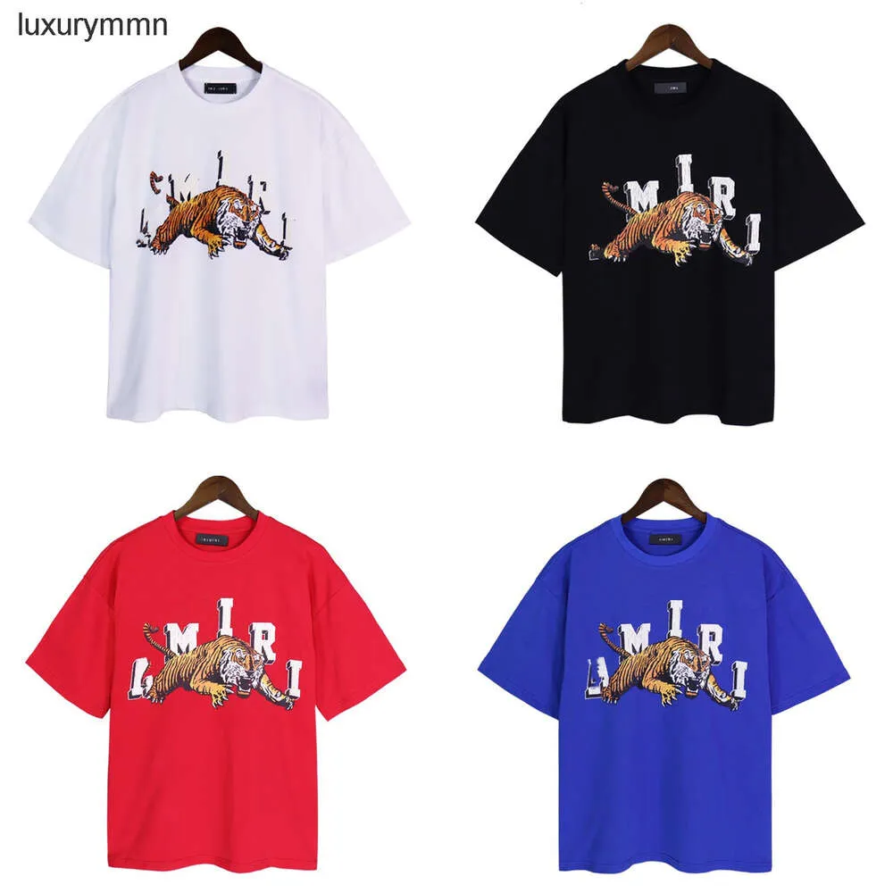 デザイナーTシャツアミールメンズシャツスウェットシャツ春/夏新しいトラプリントファッションブランドルーズラウンドネックショートスリーブTシャツ