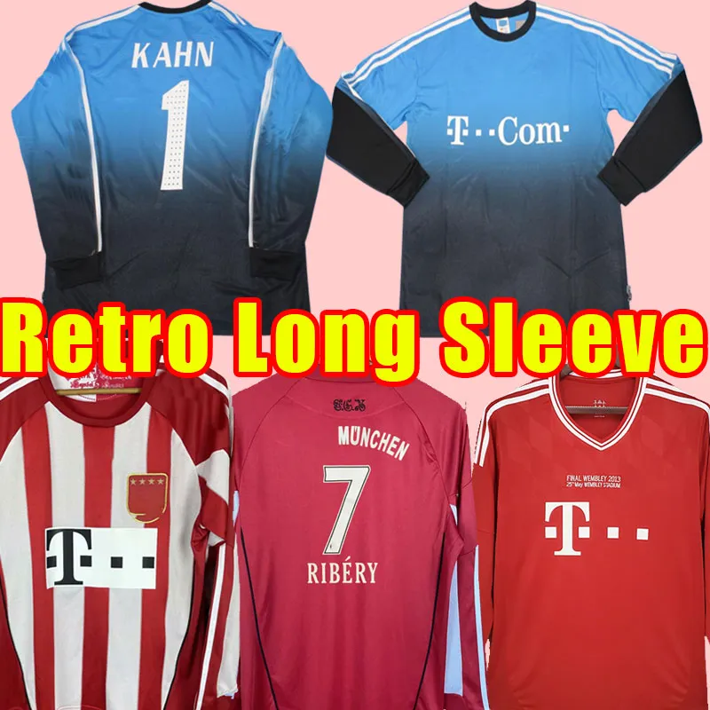 Maglie da calcio Bayern Monaco retrò finale Zickle Effenberg Elber Pizarro Scholl Matthaus Klinsmann Shirt calcistici 10 11 13 14 14 2011 2010 2013 2013 2014 Long Sleeve 02 02