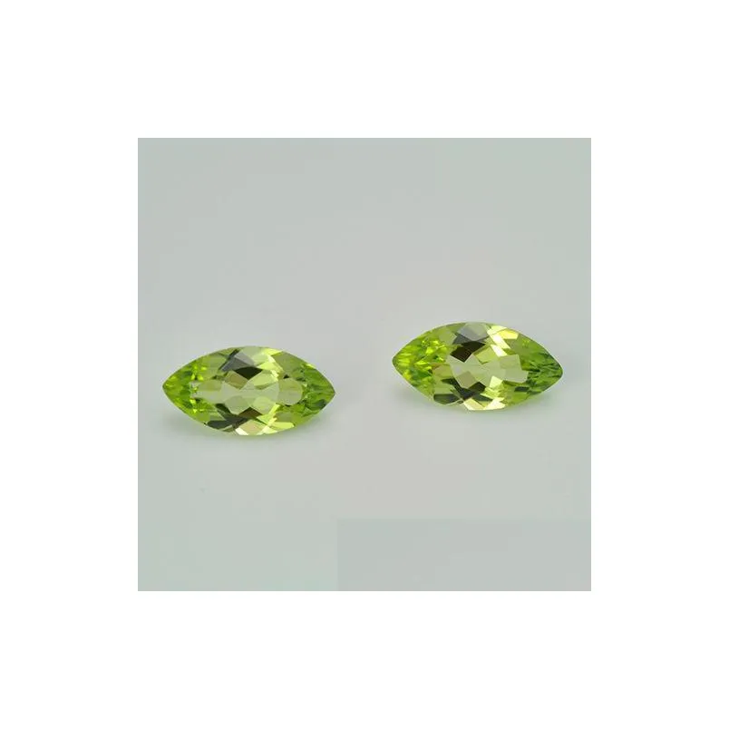 Loose Gemstones Good Quality Marquis 5X10-6X12 Facet Cut Authentic Natural Peridot Semi-Precious Gemstone For Jewelry Settin Dhgarden Dhsk2