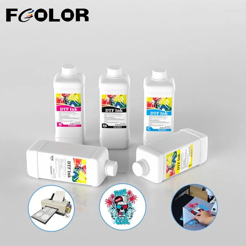 Kits de recarga de tinta Fcolor pigmento DTF de alta calidad ductilidad de Color fuerte 1000ml PG2003 traje para película PET de impresión Digital I3200