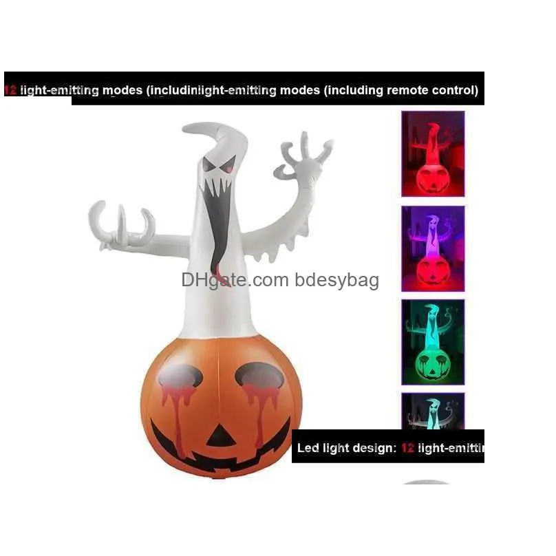 other festive party supplies halloween decoration inflatable ghost pumpkin outdoor terror scary props led blow up on for home garden 220922