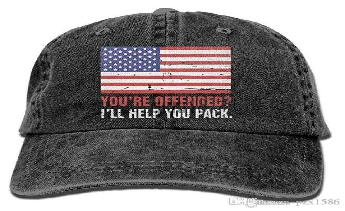 Ball Caps pzx Baseball Cap for Men Women You039re Offended I039ll Help You Pack Unisex Cotton Adjustable Denim Cap Hat Multicolor 4395370 x0912