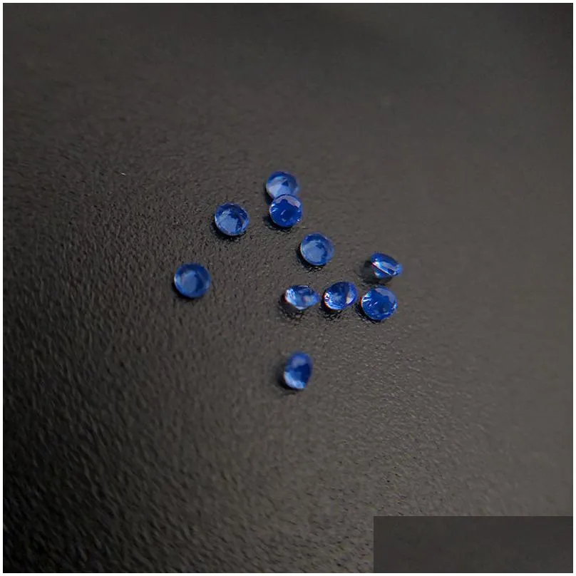 Loose Diamonds 225/3 Good Quality High Temperature Resistance Nano Gems Facet Round 0.8-2.2Mm Medium Violet Sapphire Synthet Dhgarden Dhfjy