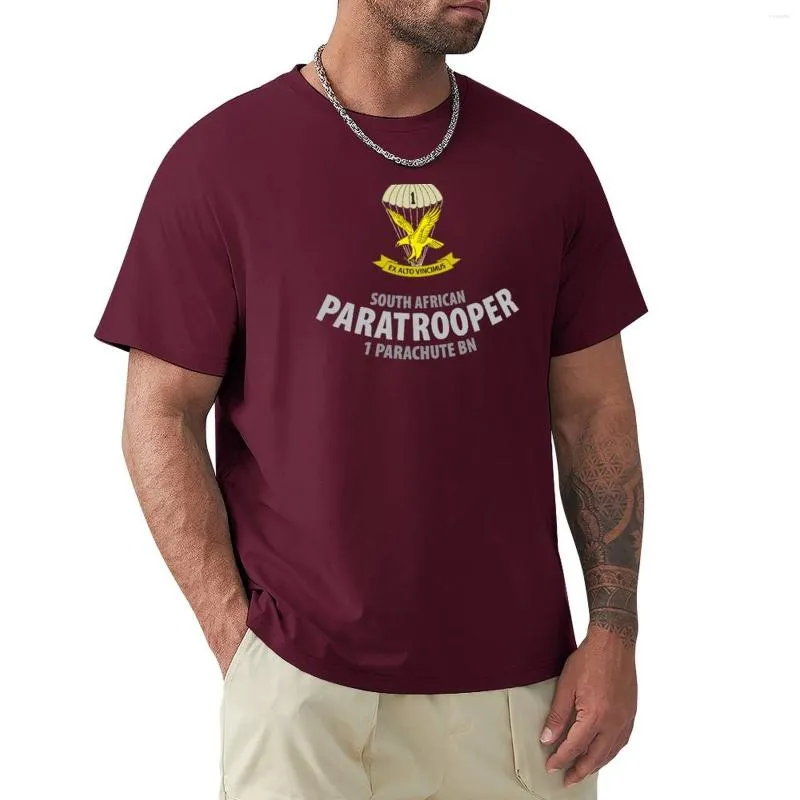 Polo da uomo Camicia da paracadutista sudafricano (1 paracadute Bn) T-shirt SADF Grafica T Top estivi Camicie divertenti per uomo