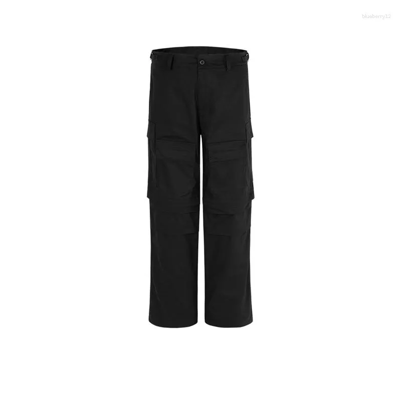 Pantalons pour hommes printemps été pantalon décontracté conception de niche polyvalent lâche marée détachable droite cargo